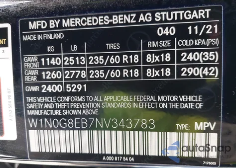 2022 Mercedes-Benz Glc 300 4Matic Suv z USA, uszkodzony, nr VIN W1N0G8EB7NV343783